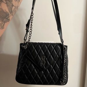 Steve Madden Quilted black shoulder/crossbody bag